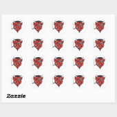 roken in het gezicht ronde sticker (Vel)
