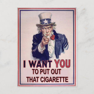 roken is een grappig teken briefkaart