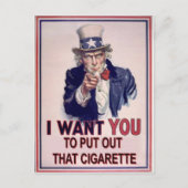 roken is een grappig teken briefkaart (Voorkant)