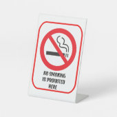 ROKEN IS HIER NIET VERBODEN RECLAMEBORD MET VOETSTUK (Voorkant)