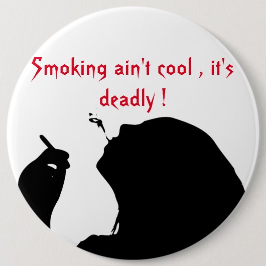 ROKEN IS NIET COOL, HET IS DOOD RONDE BUTTON 6,0 CM (Voorkant)