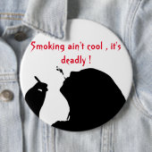 ROKEN IS NIET COOL, HET IS DOOD RONDE BUTTON 6,0 CM (In situ)