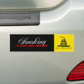 Roken is veiliger dan liberalisme Bumpersticker (Op auto)