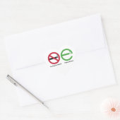 Roken is verboden. Toegestaan afdampen Hart Sticker (Envelop)