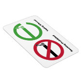 Roken is verboden. Toegestaan afdampen Magneet (Rechterzijde)