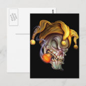 Roken Jester Skull Briefkaart (Voorkant / Achterkant)
