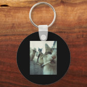 Roken Kat Meme Grappige Cadeaus Voor Mannen Vrouwe Sleutelhanger (Voorkant)