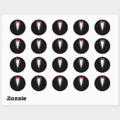 Roken kostuum Tuxedo zwart elegant pak Ronde Sticker (Vel)
