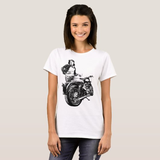 Roken met motor t-shirt (Voorkant volledig)