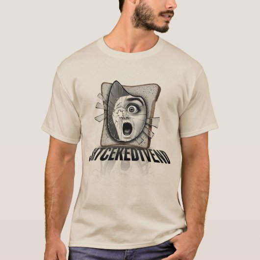 roken Mirror Toast Horror Illustration T-shirt (Voorkant)