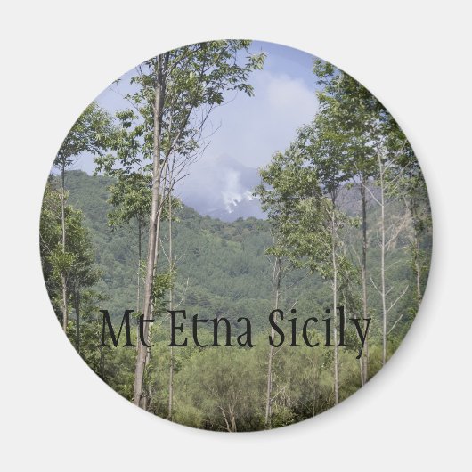 Roken Mt Etna Door De Bomen Magneet (Voorkant)