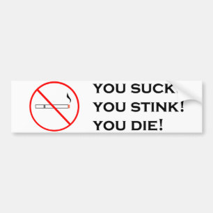 Roken, niet aantrekkelijk! bumpersticker