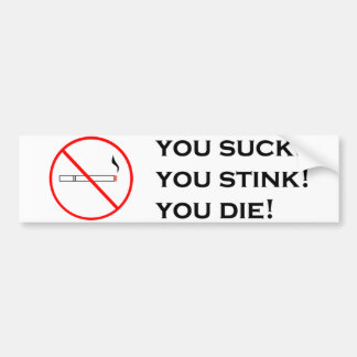 Roken, niet aantrekkelijk! bumpersticker