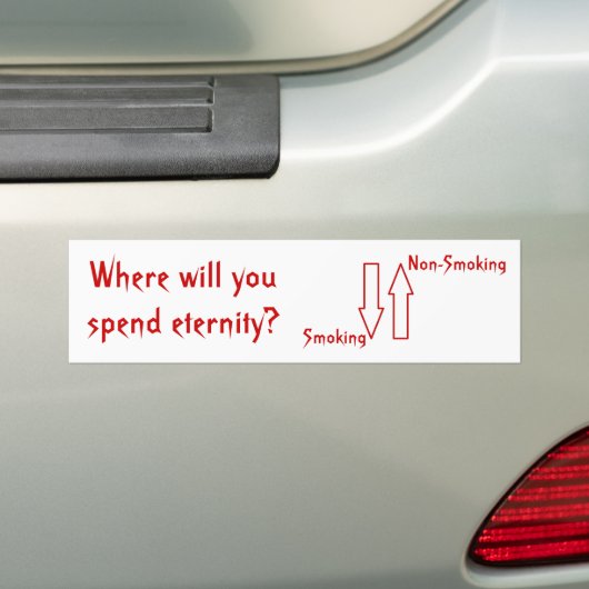 Roken, niet-rokende Bumpersticker (Op auto)