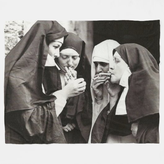 Roken Nuns fotografie Fleece Deken (Voorkant (Horizontaal))
