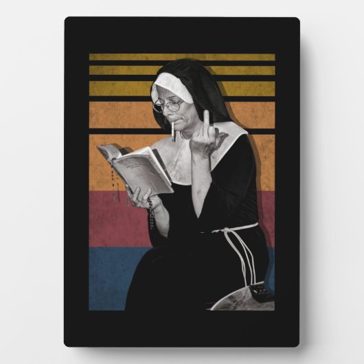 Roken Nuns Retro-stijl Fotoplaat (voorkant)