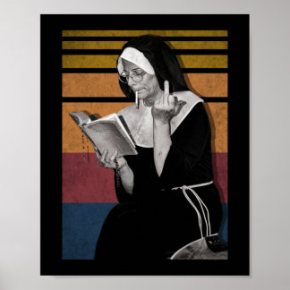 Roken Nuns Retro-stijl Poster