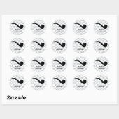 Roken Pipe Chevron Masculine Ronde Sticker (Vel)