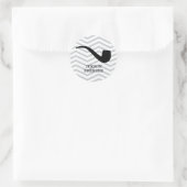 Roken Pipe Chevron Masculine Ronde Sticker (Tas)