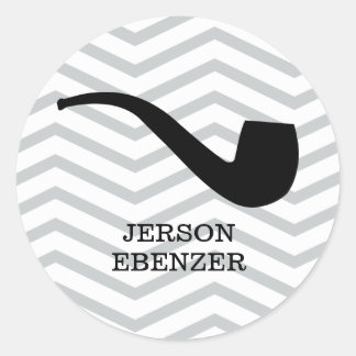 Roken Pipe Chevron Masculine Ronde Sticker