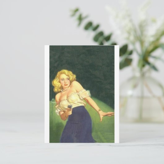 Roken Pistool Briefkaart (Staand voorkant)