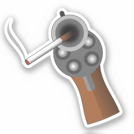 Roken Pistool Sticker (Voorkant)