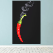 Roken Red Hot Chili Pepper Canvas Afdruk (Insitu (Houten vloer))
