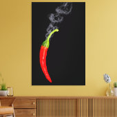 Roken Red Hot Chili Pepper Canvas Afdruk (Insitu (Woonkamer))