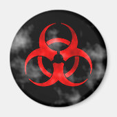 Roken Rode Biohazard Symbool Magneet (Voorkant)