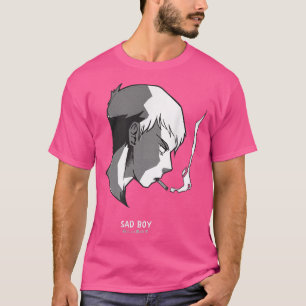 Roken Sad Boy Japanse Anime Vaporwave Gothic Senp T-shirt