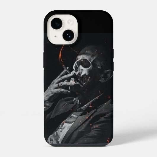Roken Skelet Sigarette iPhone Hoesje (Achterkant)