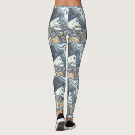 ROKEN SKELETON, GOTHIC VOOR CEMETERS, VAAK LEGGING (Achterkant)