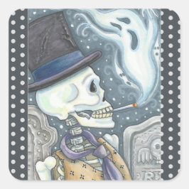 ROKEN SKELETON, STICKERS VOOR CEMETERY SHEET Squar