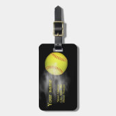 Roken Softball-Bagagelabel Bagagelabel (Voorkant verticaal)