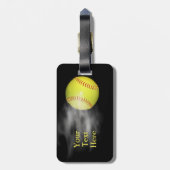 Roken Softball-Bagagelabel Bagagelabel (Achterkant verticaal)