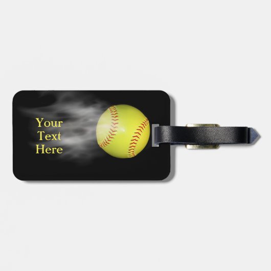 Roken Softball-Bagagelabel Bagagelabel (Achterkant horizontaal)