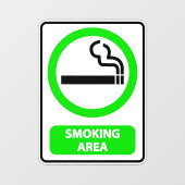 Roken toegestaan bedrijf raamsticker (Vel)