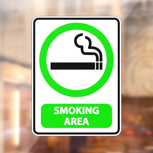 Roken toegestaan bedrijf raamsticker (Vel 2)