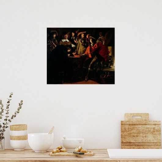 Roken van de bewakers, 1643 poster (Keuken)