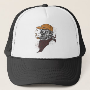 Roken van de huid trucker pet