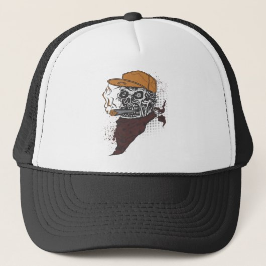 Roken van de huid trucker pet (Voorkant)