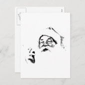 Roken van de Kerstman. De  Kerstman rookt een siga Feestdagenkaart (Voorkant / Achterkant)