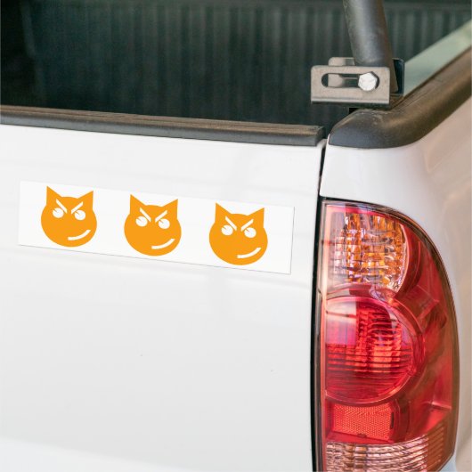Roken van Emoji Cat Bumpersticker (Op Truck)