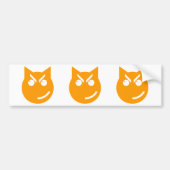Roken van Emoji Cat Bumpersticker (Voorkant)