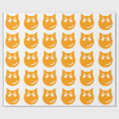 Roken van Emoji Cat Cadeaupapier (Vlak)