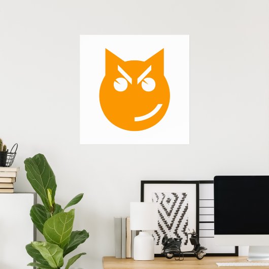 Roken van Emoji Cat Poster (Thuiskantoor)