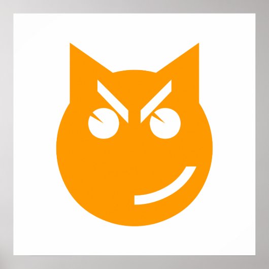 Roken van Emoji Cat Poster (Voorkant)