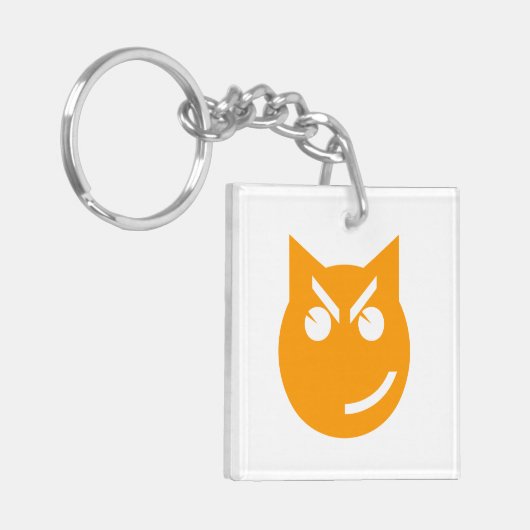 Roken van Emoji Cat Sleutelhanger (Voorkant Links)