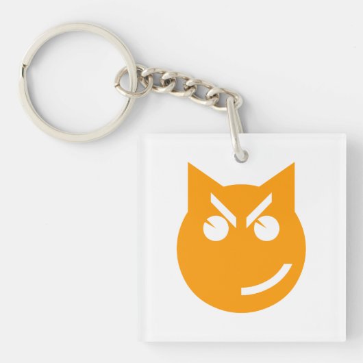 Roken van Emoji Cat Sleutelhanger (Voorkant)