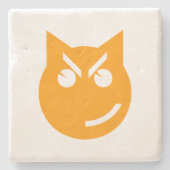 Roken van Emoji Cat Stenen Onderzetter (Voorkant)
